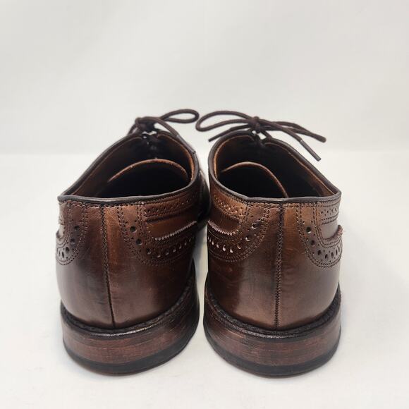 Allen Edmonds Men Strand Walnut Brown Oxford Dress Shoes Size 9.5 D Cap Toe - Picture 6 of 8